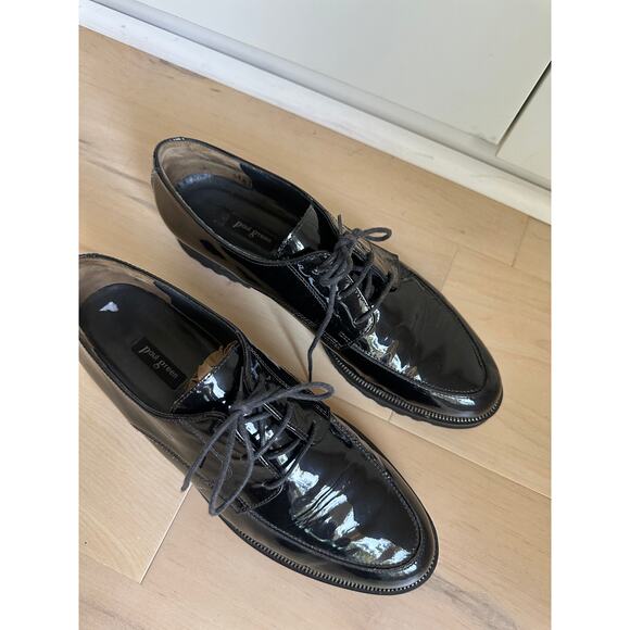 Paul Green Soho Oxford Black Patent Leather Size US 10 Classic Preppy Style - Picture 9 of 13